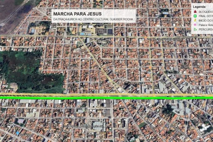 Semob comunica bloqueio de ruas durante Marcha para Jesus