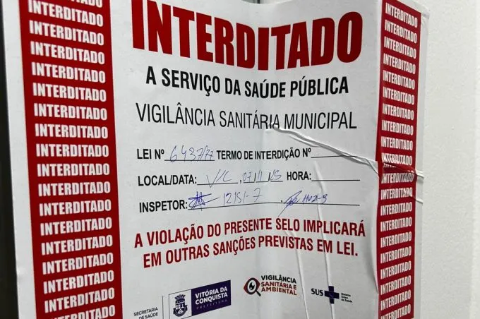 Vigilância Sanitária interdita clínica odontológica por funcionamento irregular