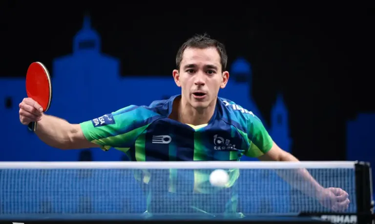 Calderano é eliminado por Lebrun na estreia de simples do WTT Finals