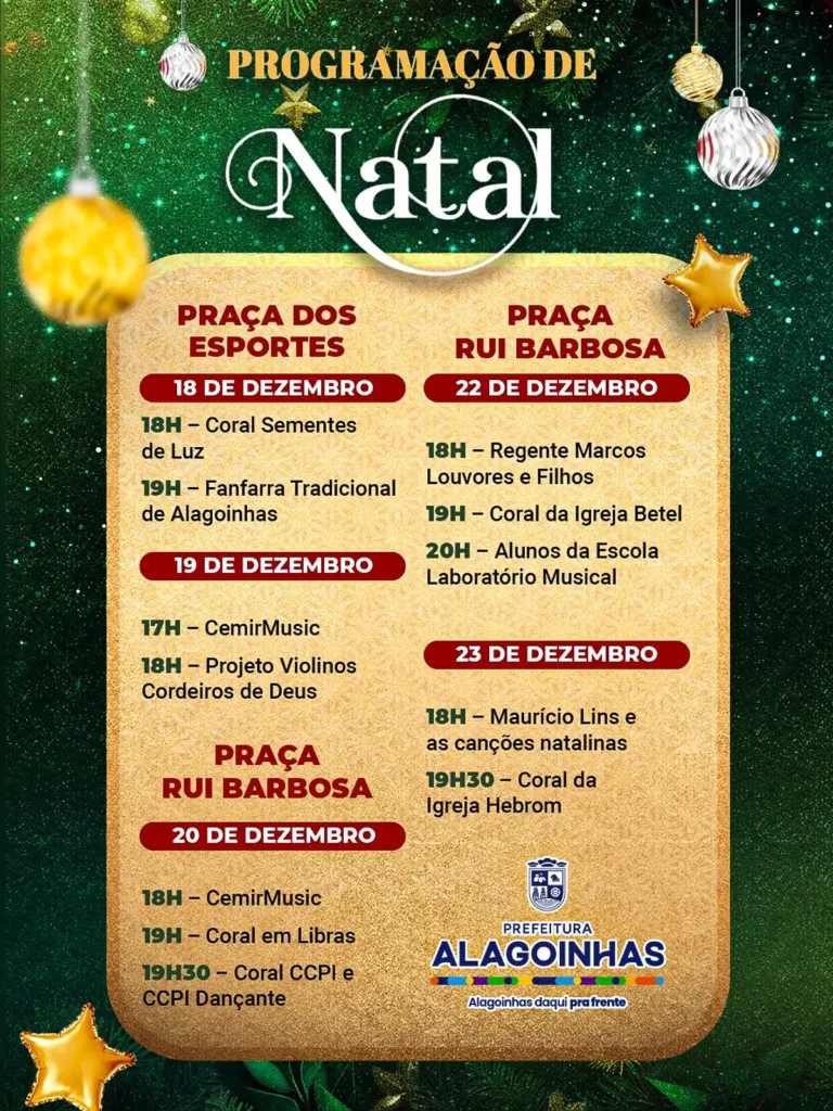 Prefeitura segue com programação especial de Natal em Alagoinhas