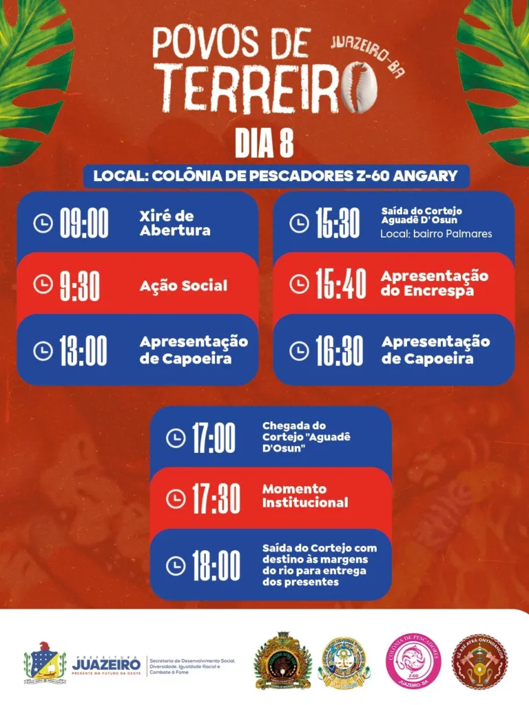 Prefeitura de Juazeiro realiza programação especial em celebração ao Dia Municipal dos Povos de Terreiro