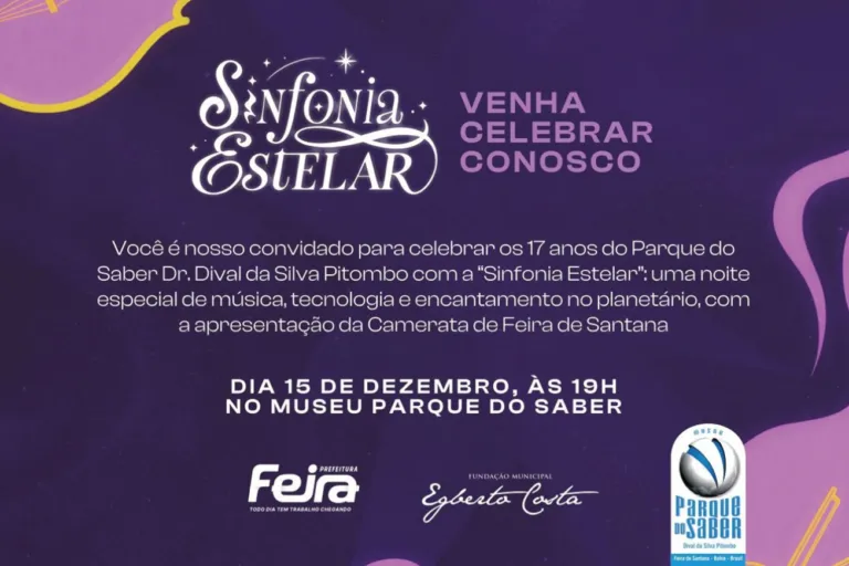 Parque do Saber celebra 17 anos com espetáculo inédito Sinfonia Estelar