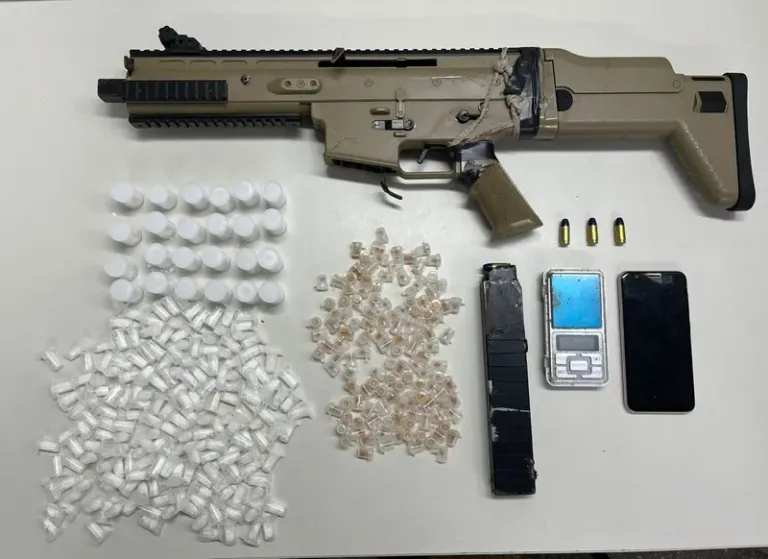 PM apreende arma de fogo e drogas no IAPI