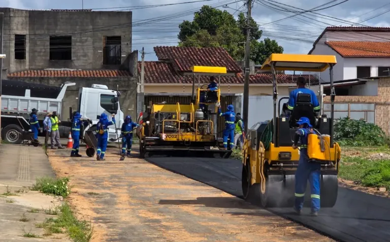Prefeitura de Alagoinhas conclui pavimentação de ruas no Parque Morada do Sol