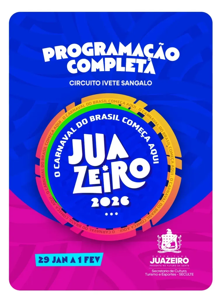 Juazeiro anuncia programação oficial do Circuito Ivete Sangalo no Carnaval 2026