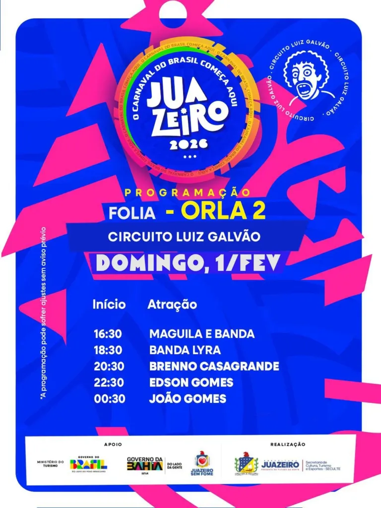Palco Orla com João Gomes, Edson Gomes, Escandurras e Banda Mel: confira a programação completa