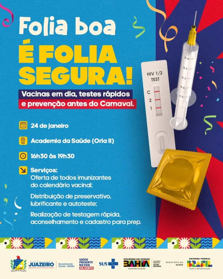 Pré-Carnaval de Juazeiro conta com serviços saúde e prevenção na Orla II