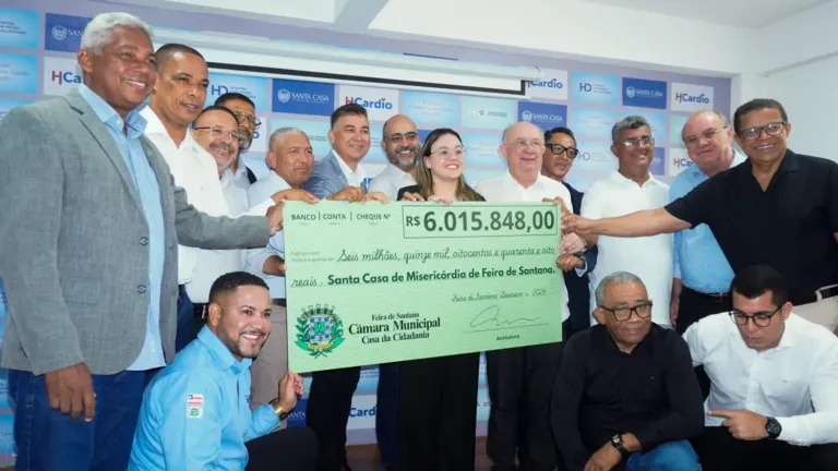 Câmara entrega cheque simbólico de mais de R$ 6 milhões para construção do Hospital Baiano de Oncologia