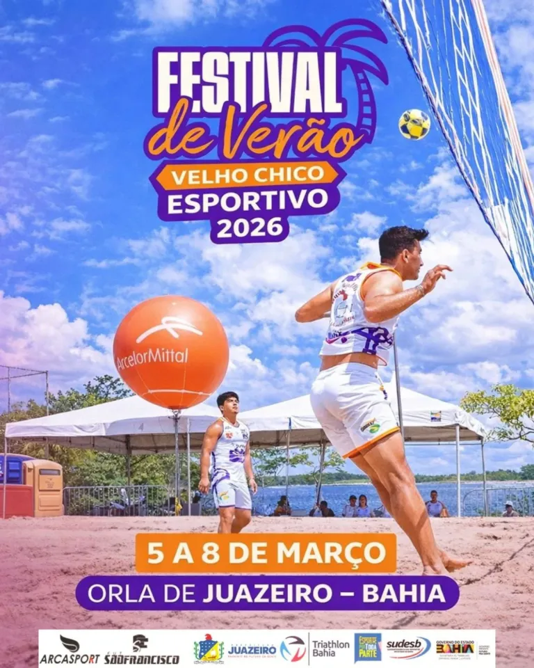 Orla de Juazeiro recebe Festival de Verão Velho Chico com programação esportiva e atividades para toda a família