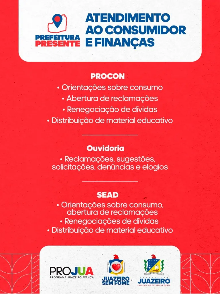 Prefeitura Presente: Procon Juazeiro leva serviços de defesa do consumidor para a comunidade de Pinhões