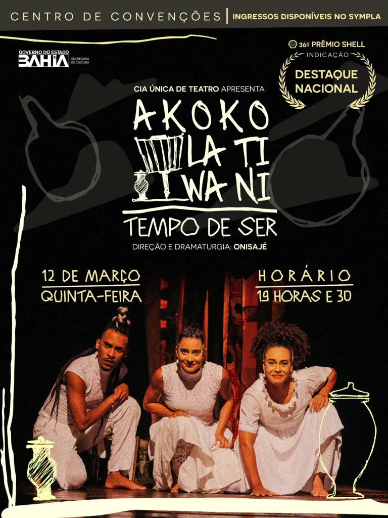 Espetáculo feirense indicado ao Prêmio Shell será apresentado em março no Centro de Convenções