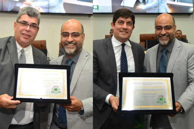 Títulos de Cidadão Feirense entregues a professores de Direito da UEFS