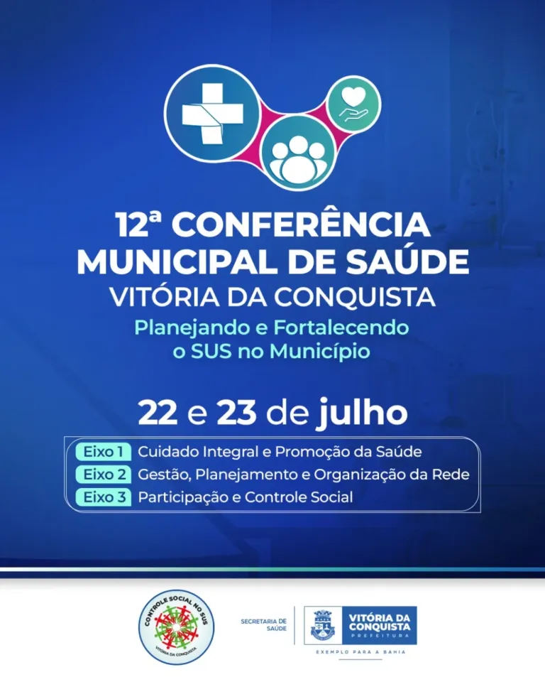 Planejamento e fortalecimento do SUS serão debatidos na 12ª Conferência Municipal de Saúde