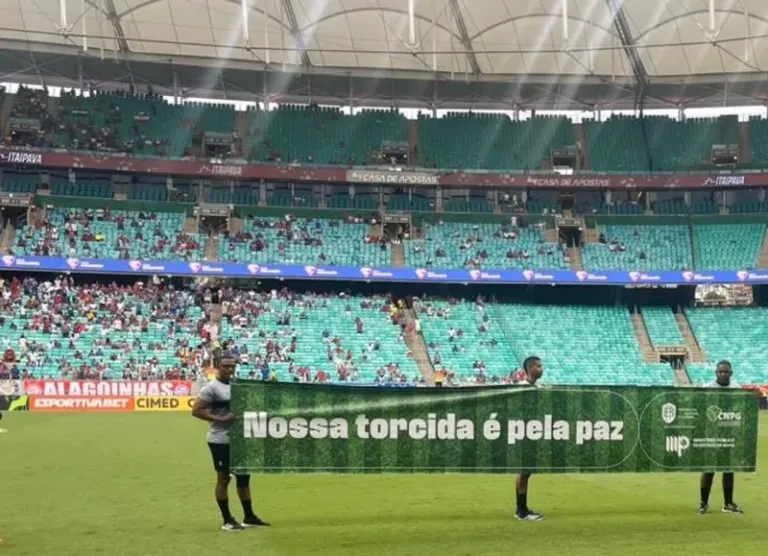 ‘Nossa Torcida é pela Paz’: Campanha do MPBA contra violência nos estádios será exibida na final do Baianão