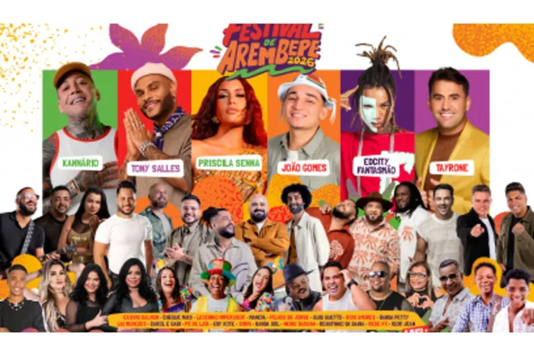 Festival de Arembepe 2026 terá mais de 30 shows entre os palcos Katita e Raízes e Ritmos
