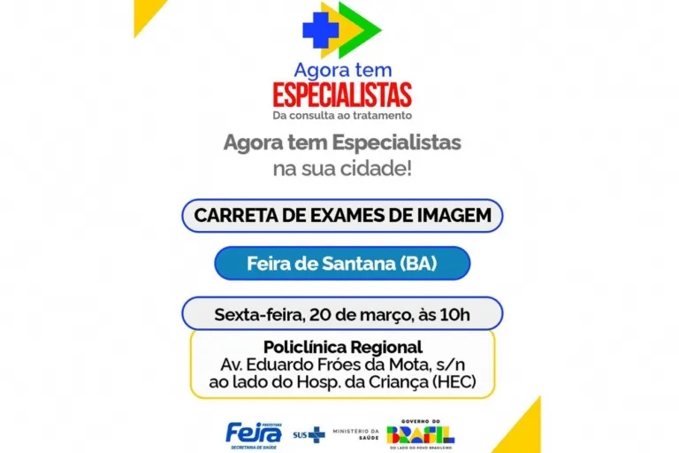 Carreta de imagem para tomografia atenderá pacientes de 28 municípios da região de Feira