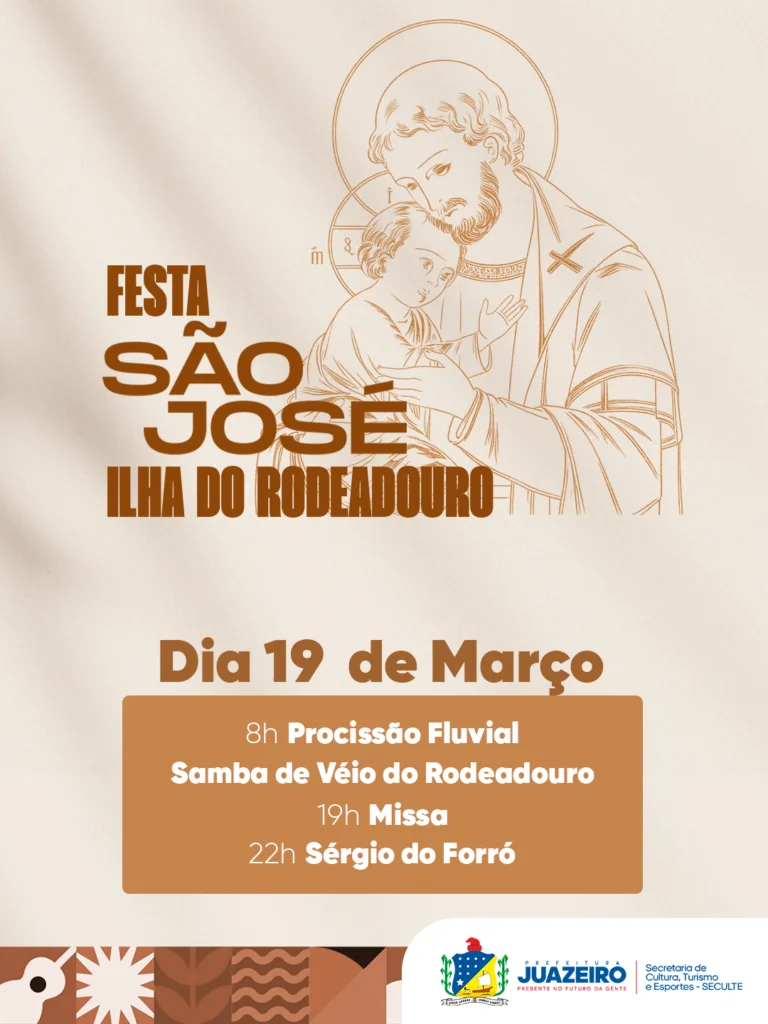 Juazeiro celebra fé e identidade ribeirinha do Rodeadouro na Festa de São José nesta quinta (19)