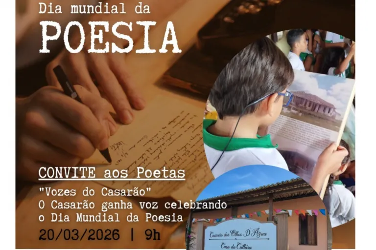 “Vozes do Casarão” convida poetas para celebração do Dia Mundial da Poesia em Feira de Santana