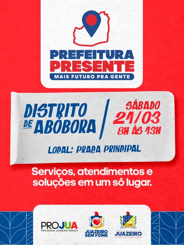 Prefeitura Presente leva serviços de assistência social e garantia de direitos ao distrito de Abóbora neste sábado (21)