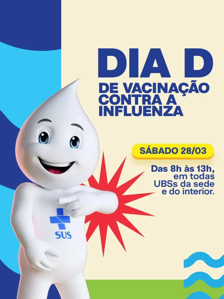 Juazeiro inicia neste sábado (28) a campanha de vacinação contra a Influenza com Dia D nas UBSs