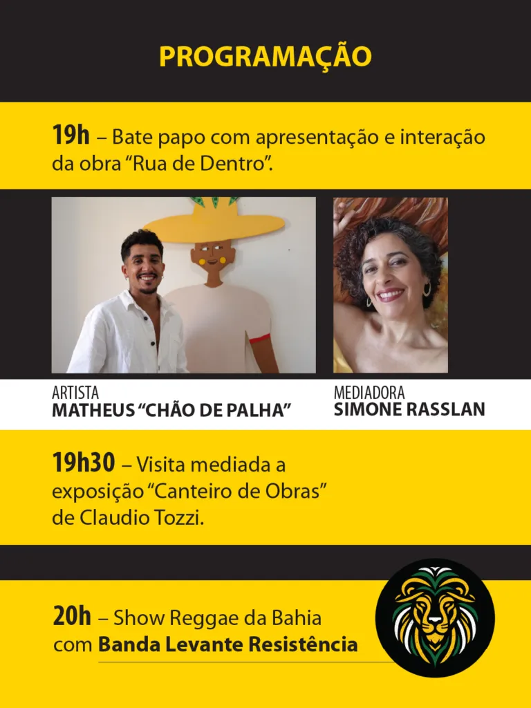 Vernissage de “Canteiro de Obras” de Claudio Tozzi e Banda Levante Resistência, no Sesc Bahia