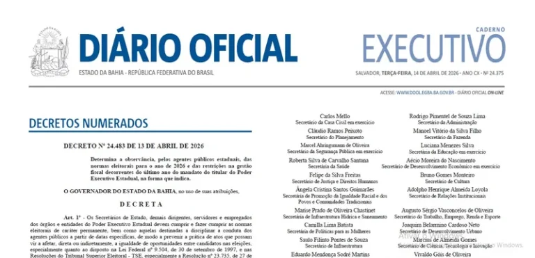 Jerônimo anuncia ponto facultativo na segunda-feira (20), véspera do feriado de Tiradentes