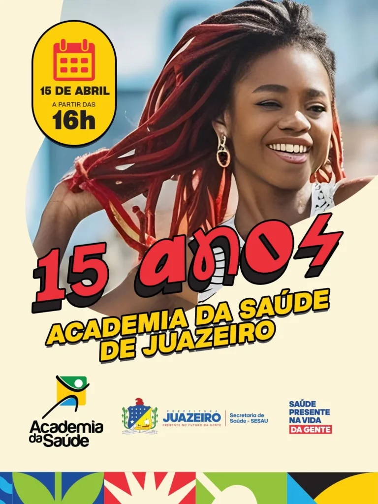 Academia da Saúde de Juazeiro celebra 15 anos com programação especial nesta quarta-feira (15)
