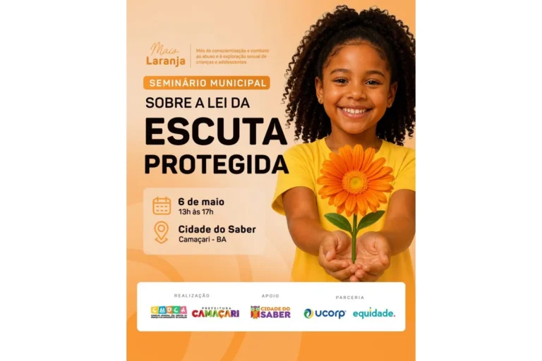 Seminário Criança Protegida acontece no dia 6 de maio integrando ações de proteção à infância