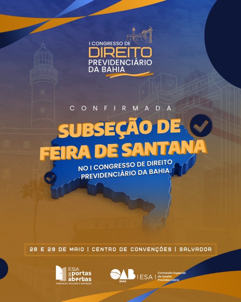 I Congresso de Direito Previdenciário da Bahia acontecerá nos dias 28 e 29 de maio, em Salvador 