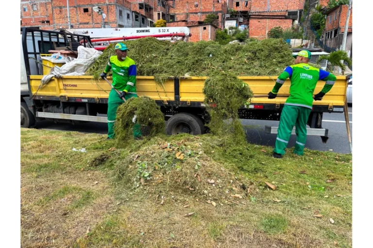 Limpurb intensifica limpeza e roçagem na Avenida Gal Costa com operação contínua em Salvador