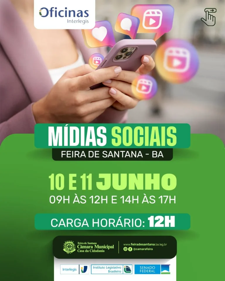 Câmara promove capacitação gratuita sobre mídias sociais, em parceria com a Interlegis