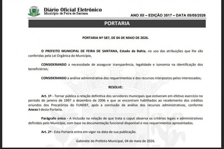 Prefeitura divulga relação dos beneficiados pelo Fundef