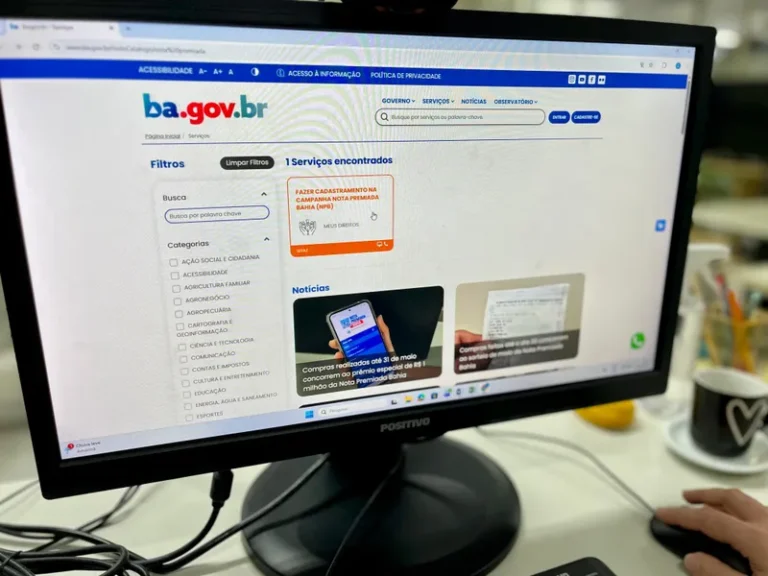 Cadastro da Nota Premiada Bahia agora é feito pelo portal ba.gov.br