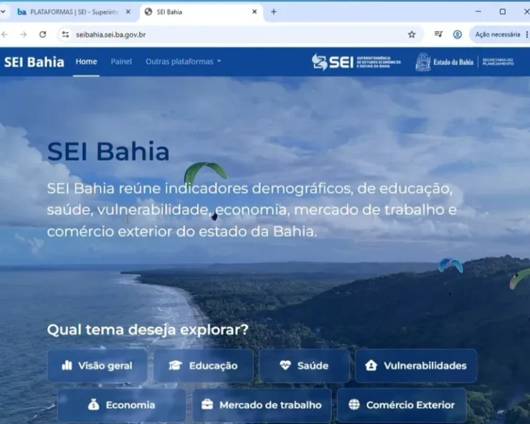 Nova plataforma SEI Bahia facilita acesso a indicadores socioeconômicos do estado